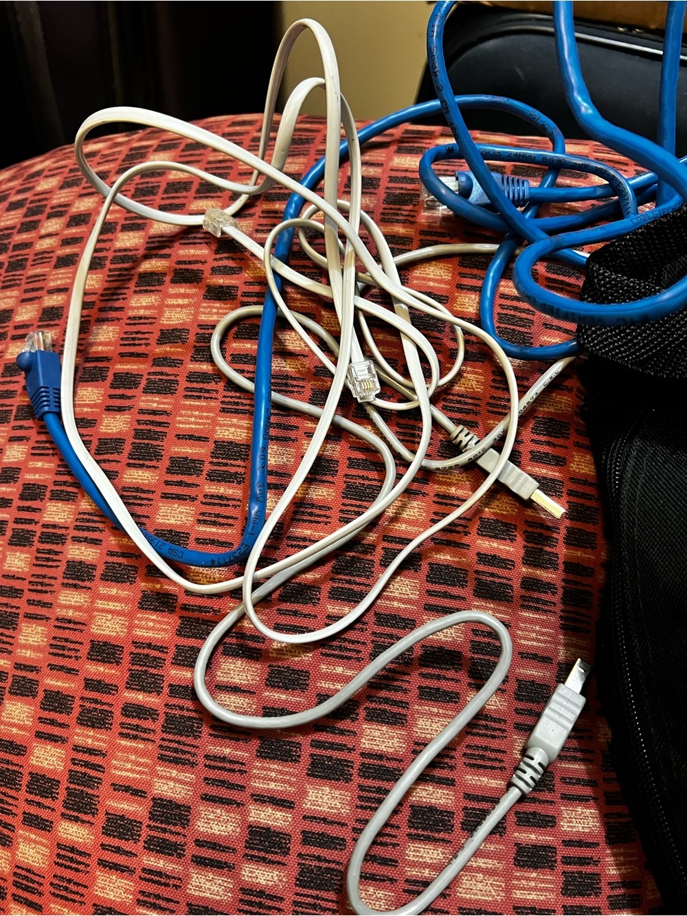 Assorted Blue and Gray Cell Phone & Accessory Cables